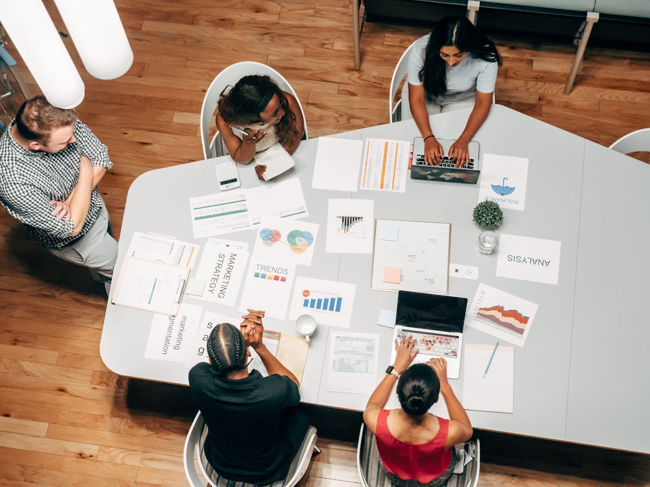 group of people working with seo optimization